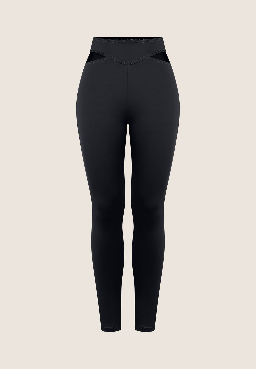 Prodyšné kalhoty Freddy N.O.W. s vysokým pasem a stylovými průstřihy v modré barvě