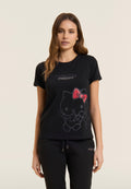 Tričko Hello Kitty s tón v tónu potiskem v černé barvě