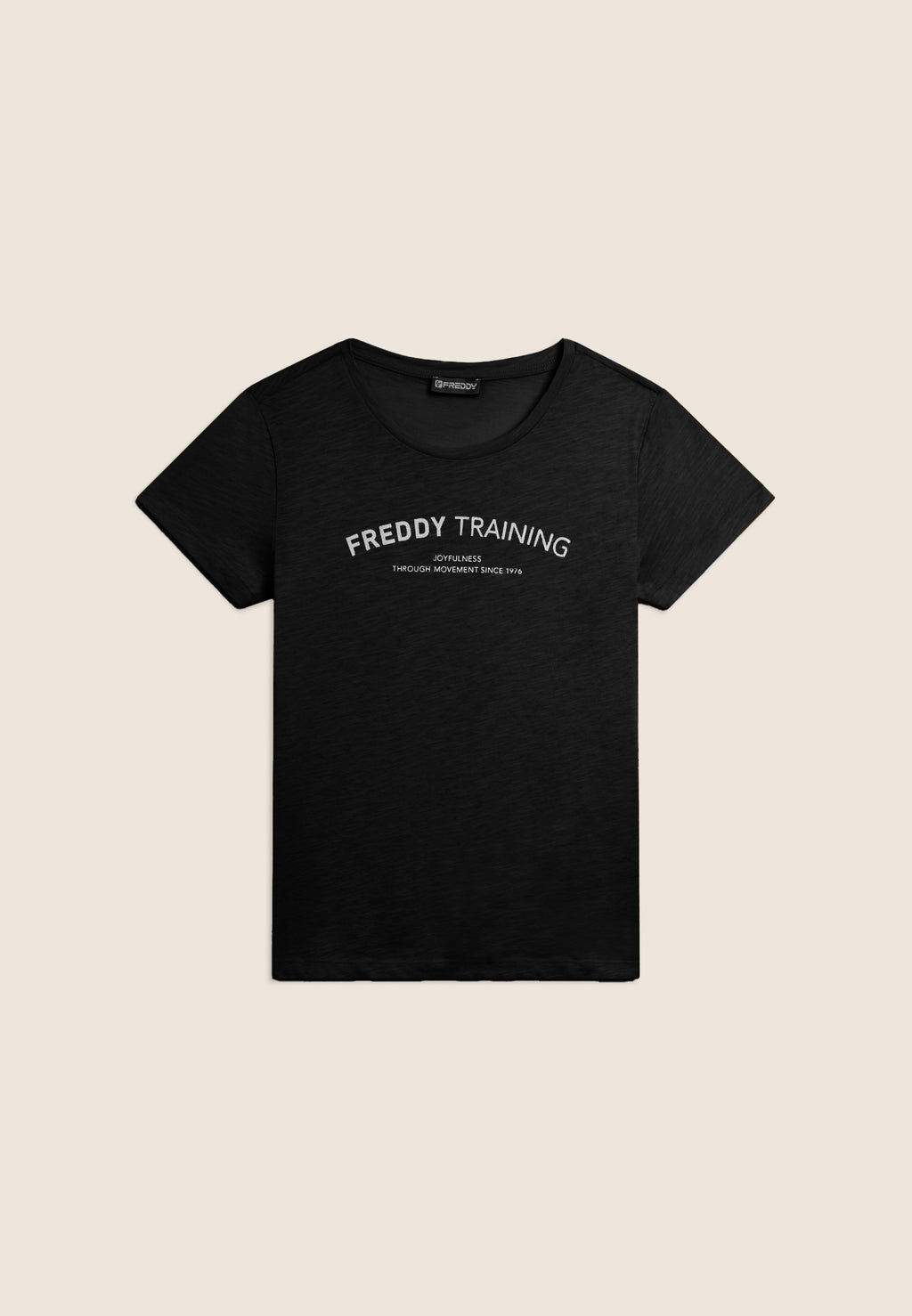 Tričko FREDDY TRAINING ze slub jersey materiálu v černé barvě