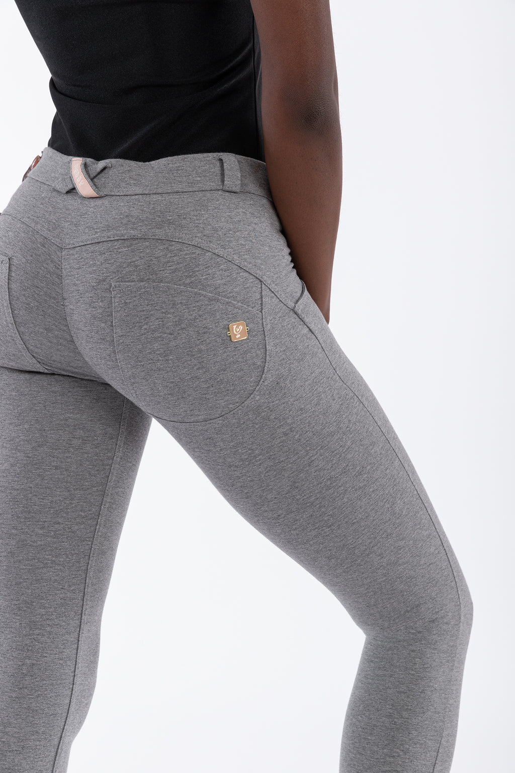 WR.UP® kalhoty s klasickým pasem a extra úzkým střihem (super skinny) v šedé melírované barvě