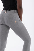 WR.UP® kalhoty s klasickým pasem a extra úzkým střihem (super skinny) v šedé melírované barvě