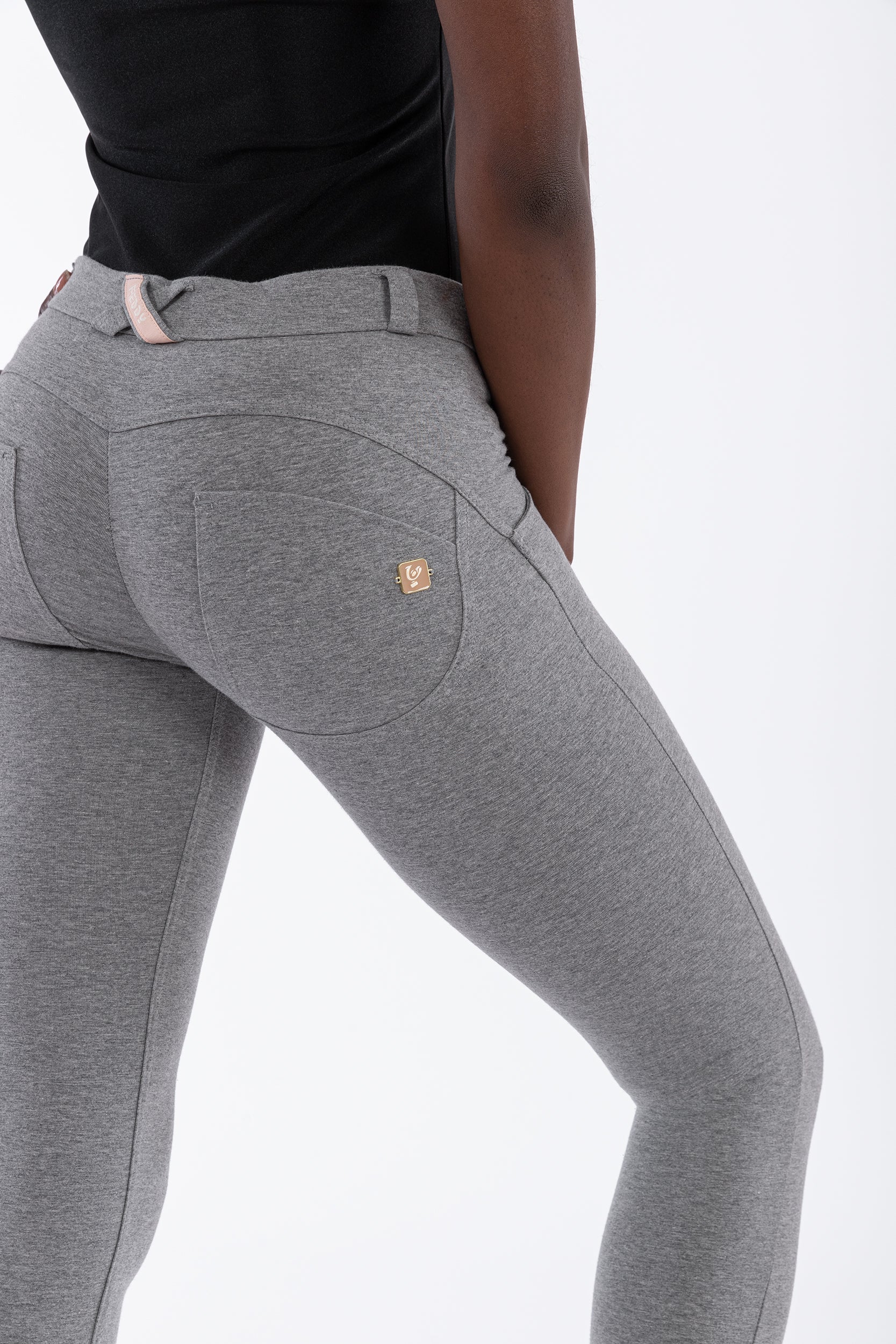 WR.UP® kalhoty s klasickým pasem a extra úzkým střihem (super skinny) v šedé melírované barvě