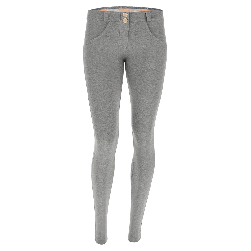 WR.UP® kalhoty s klasickým pasem a extra úzkým střihem (super skinny) v šedé melírované barvě