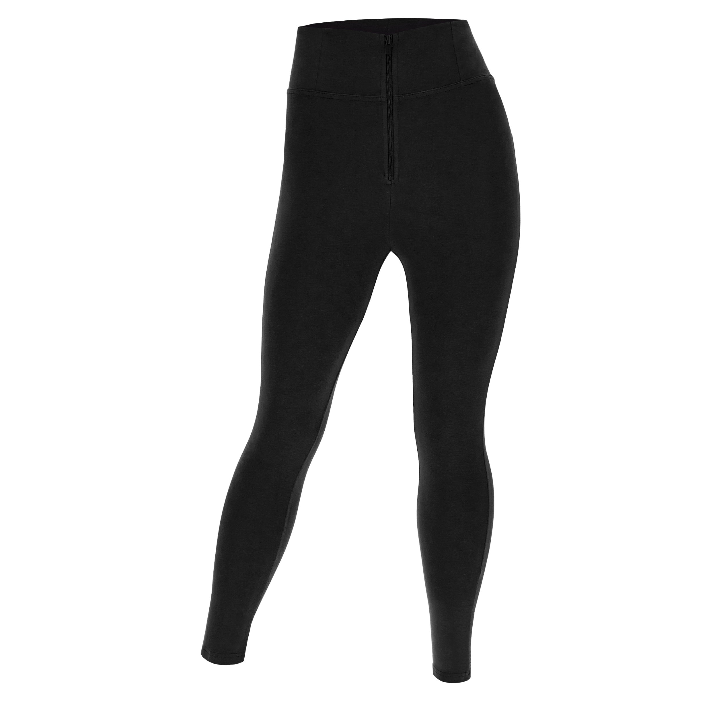 WR.UP® push-up 7/8 kalhoty pro plnější postavu s vysokým pasem a zipem