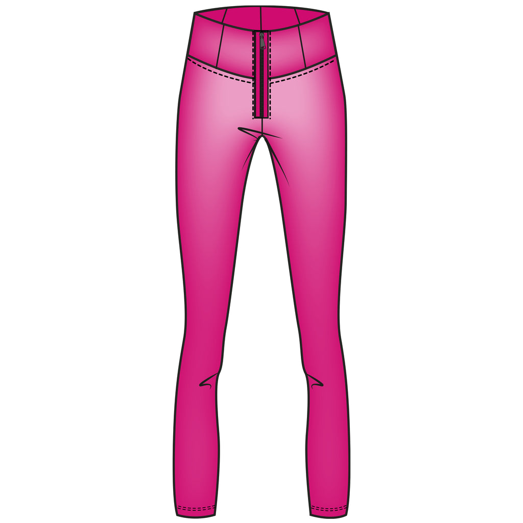 Freddy kalhoty WR.UP ® ve fuchsiové barvě, vysoký pas, super skinny střih, 7/8 délka